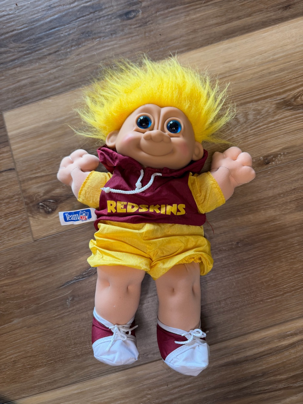 NFL Redskins Yellow & Burgundy Troll Plush Toy - Team Licensed Vintage